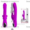 Vibrador con estimulador de 12 funciones y 7 rotaciones. Carga USB